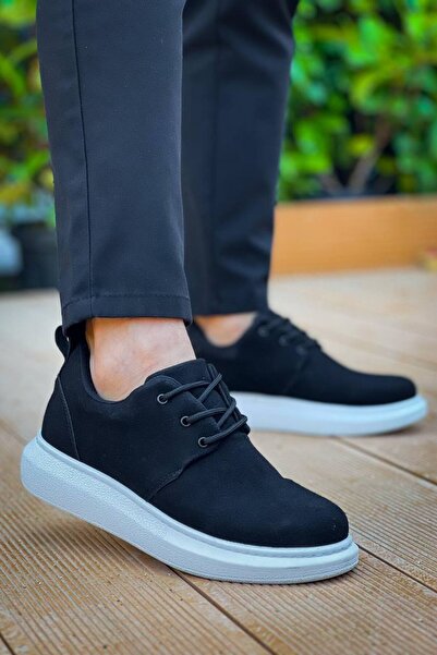 Zapatos Kb003 Men's Daily Lace-Up Suede Classic Shoes Sbt - Black