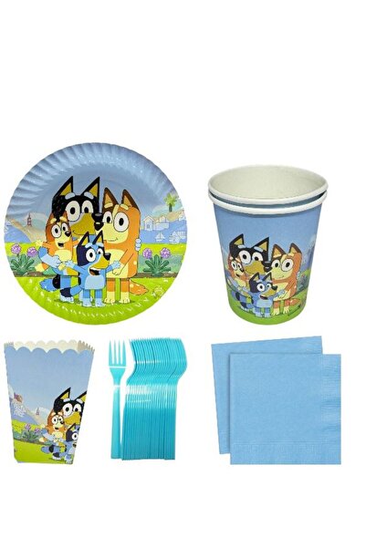 CAVAŞ sun hat Set de 5 ornamente tematice BLUEY TEAM pentru ziua de naștere, ...