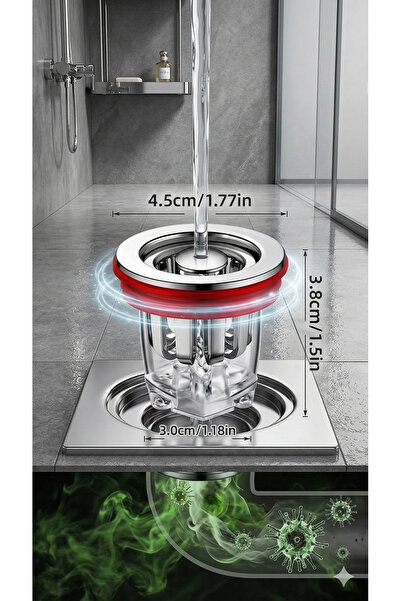 MOCKOP Duş Gideri Koku Önleyici Çekvalf Aparatı Ters Akış ve Haşere Engelleyici