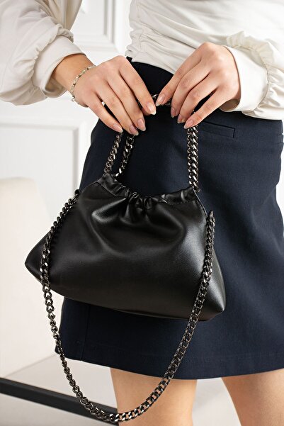 DMG Collection مادام ميني جلد سلسلة يدويّة و حقيبة كتف أسود