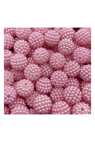 Armada 50 Pieces of Perforated Blackberry Beads Pink (14 mm)