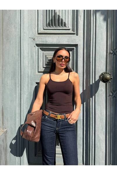 VAN SCHENDEL Women's Thin Ip Strap Basic Athlete Top – Es Stretchy a Cotton S...