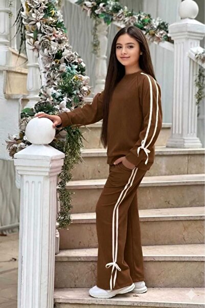 EFSACE Young Girl Suit with Ribbon Detail