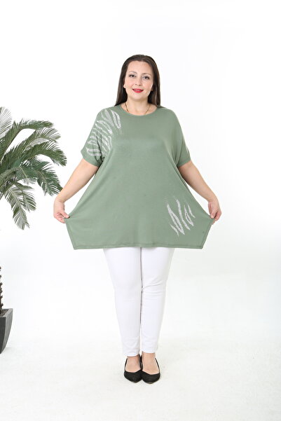 XL Modam Women's Si̇m D Patterned Plus Size Tunic