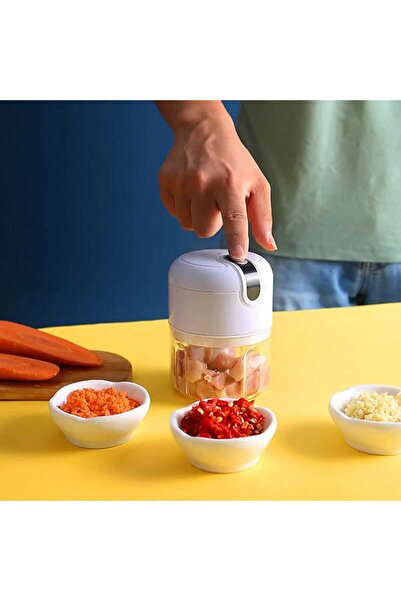 bahe home Taşınabilir Şarjlı El Blender USB Şarjlı Mini Güçlü Bıçaklı Meyve S...