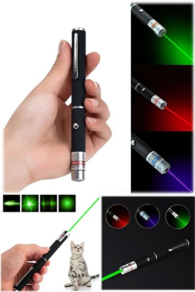 ozbience Yüksek Güçlü Yeşil Lazer, Su Geçirmez, 5 Başlıklı, Pilli, Outdoor Ku...