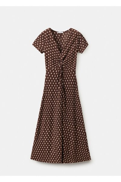 MANGO Woman Çiçek desenli hamile elbisesi