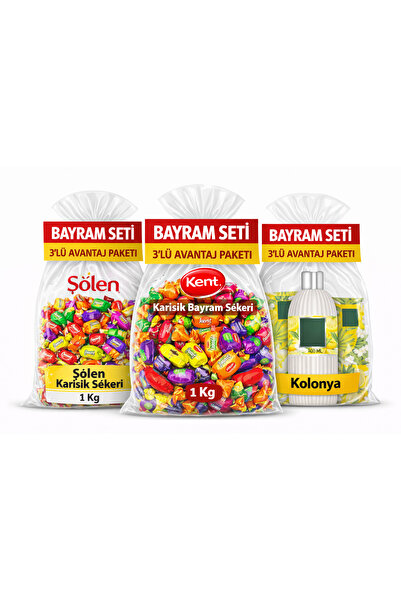 Şölen 3'lü Bayram Seti 1 Kg Kent Şeker + 1 Kg Şeker + Eyüp Sabri Tuncer Kolon...