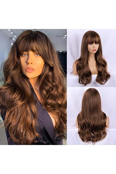 Estelle Wig Long Curly Wig With Bangs High Synthetic Heat Resistant,Curly for...