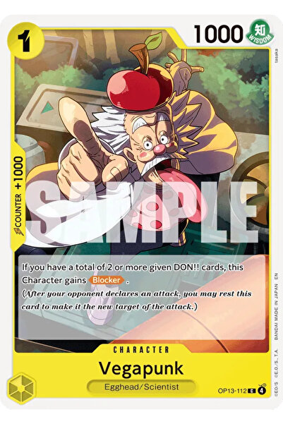 Bandai TCG One Piece Vegapunk Op13-112 Licensed Game Card (En)