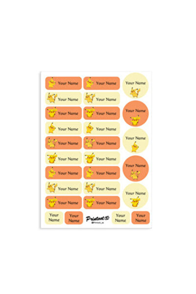 Printoot Pikachu Stickers Featuring Artistic Character Icons and High-Quality...