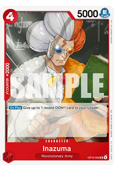 Bandai TCG One Piece Inazuma Op13-005 Licensed Game Card (En)