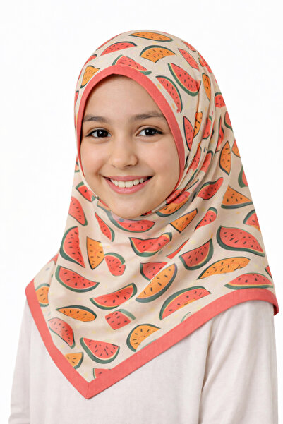 synshop Karpuzlu Patterned Young Girls, Children and Women Cotton Piece Scarf...