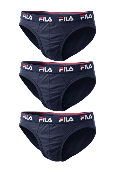 Hakan Collezione 3' Pieces Men's Navy Blue Slip Underpants Stretchy Pack of C...