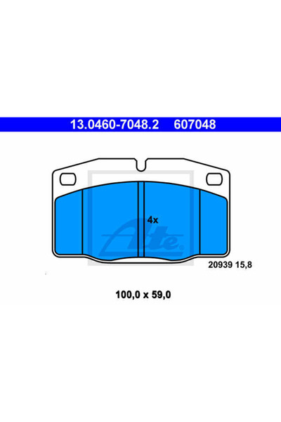 Ate Set Placute Frana, Frana Disc 13.0460-7048.2 Opel Ascona B/Ascona C/Ascon...