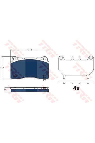TRW Brake pad set, disc brake GDB2198BTE