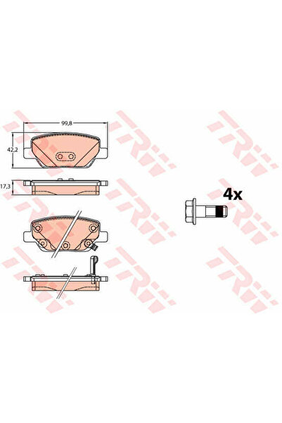 TRW Set plăcuțe de frână, frână cu disc GDB2156