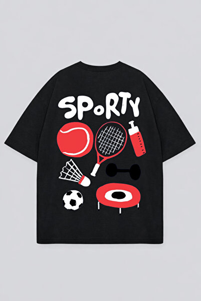 LORVEX 100% Cotton Lu T-Shirt Oversized Unisex Comfortable Fit Sporty Printed...