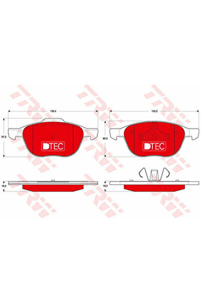TRW Brake pad set, disc brake GDB1583DTE