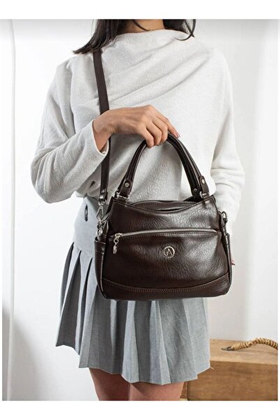 ÇANTAM GELSİN Women's Multi-Compartment Soft Leather Shoulder and Crossbody B...