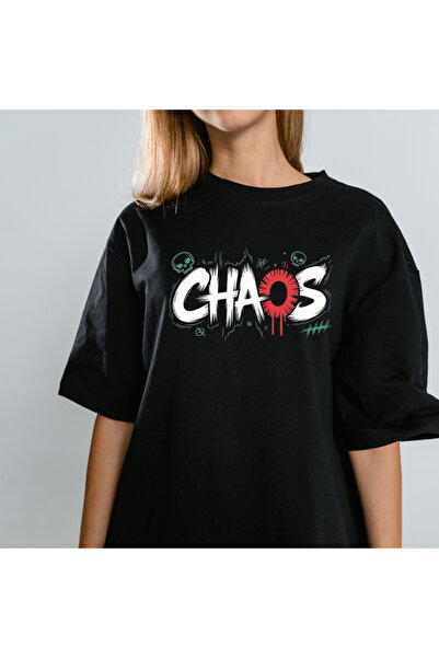 TİMİSİVA Tricou unisex supradimensionat ARTISTIC cu imprimeu guler rotund cu ...