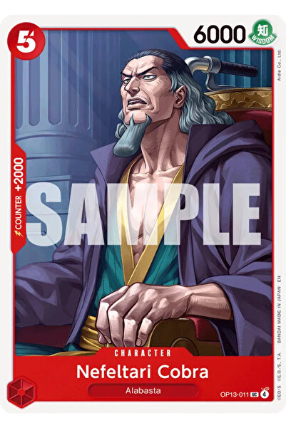 Bandai TCG One Piece Nefeltari Cobra Op13-011 Licensed Game Card (En)