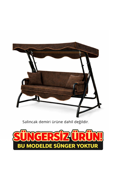 batu tekstil 3 Kişilik Salıncak Minderi Takımı SÜNGERSİZ- Salıncak Oturma Kıl...