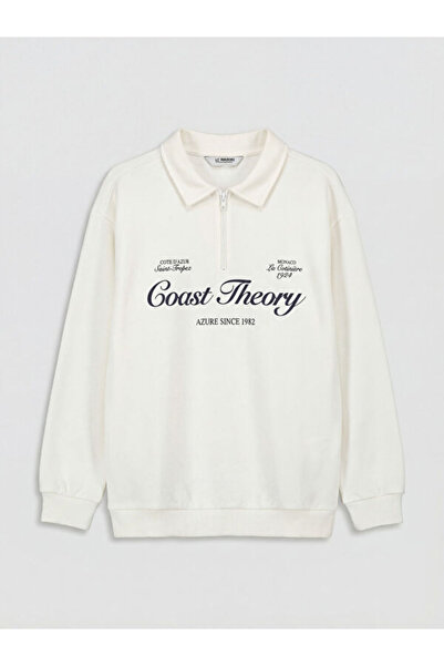 LC Waikiki Rmz Gi̇yi̇m Farkiyla Devrik Roba Collar Printed Boys' Sweatshirt