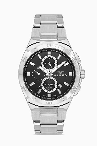 FERRO Silver Steel Cord Men's Wristwatch Fm11782A-A2 All Functions Active 3 A...