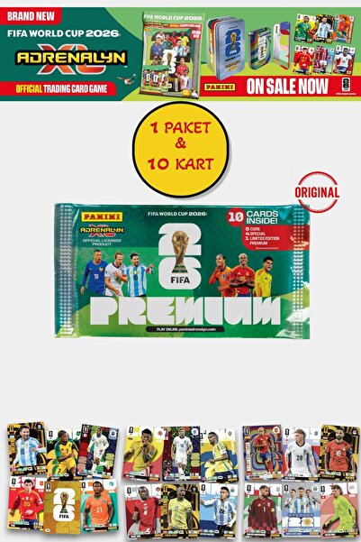 TOYFEST Dünya Kupası FIFA 2026 Panini Adrenalyn XL Premium Trading Kart 1 Pak...