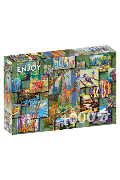 Enjoy Puzzle Puzzle 1000 piese Enjoy – Woodland Collage