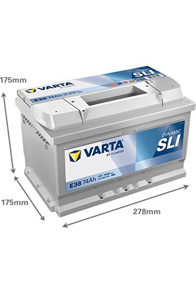 Varta Baterie auto E38 Dynamic SLI 74Ah 12V 574402075K262
