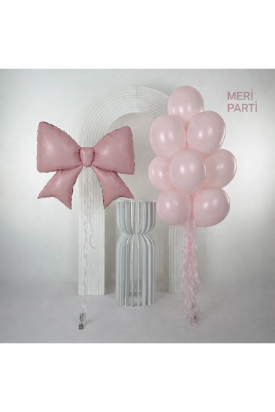 MERİ PARTİ Fiyonk Temalı Pembe Balon Buketi Seti 98×75 Fiyonk Balon Büyük Fiy...