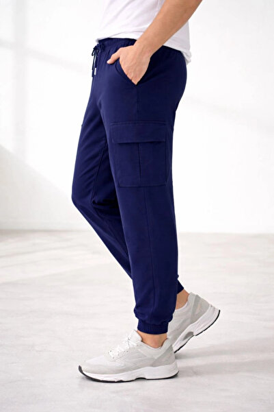 LUMİART Men's Jogger Pants Sweatpants Regular Fit, Pack of Cargo Pocket Elast...