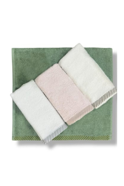 NHR HOME مجموعة من قطن مناشف يد 100% قطن 30x50 سم - مجموعة مناشف متعددة الألو...