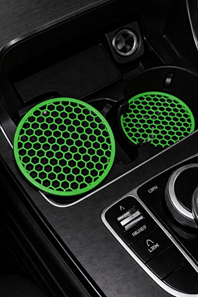 Çiçek Antalya حامل أكواب للسيارة من نوع Bal Peteği منقوش مقاس 68 مم - حامل أك...