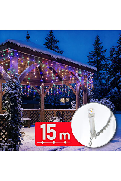 OEM Ghirlandă luminoasă – 15 m – 600 LED – 220–240 V – 6 W – cablu transparent