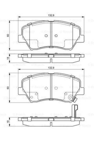 Bosch Set plăcuțe de frână, frână cu disc 0 986 494 691