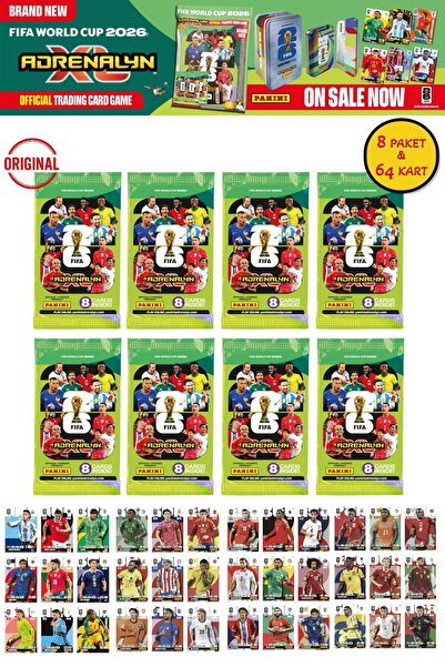TOYFEST Dünya Kupası FIFA 2026 Panini Adrenalyn XL Koleksiyon Kartı Booster 8...