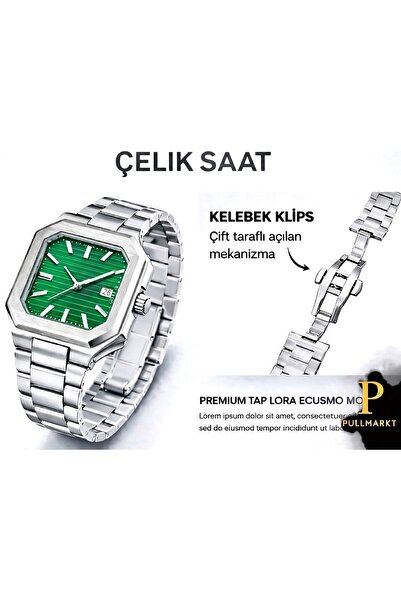 pullmarkt Calendar Watch - Men's Steel Wristwatch