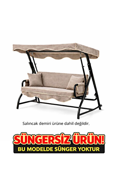 batu tekstil 3 Kişilik Salıncak Minderi Takımı SÜNGERSİZ- Salıncak Oturma Kıl...