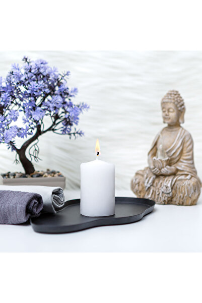 Vog und Arths Lumanare cilindrica, alba, 130 g, fara parfum, decor casa si su...