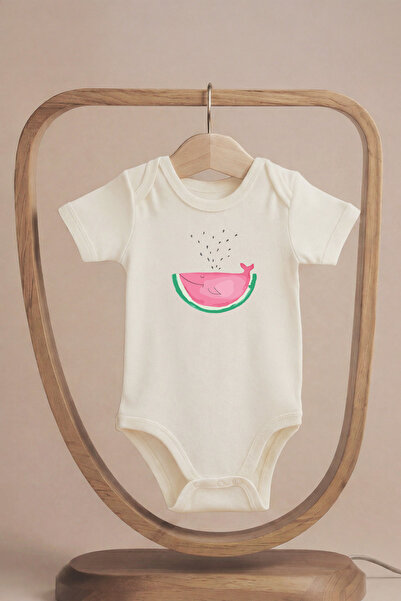 LilJoy Organic 100% Cotton Pack Cute Whale Printed Short Sleeve Snap Fastener...