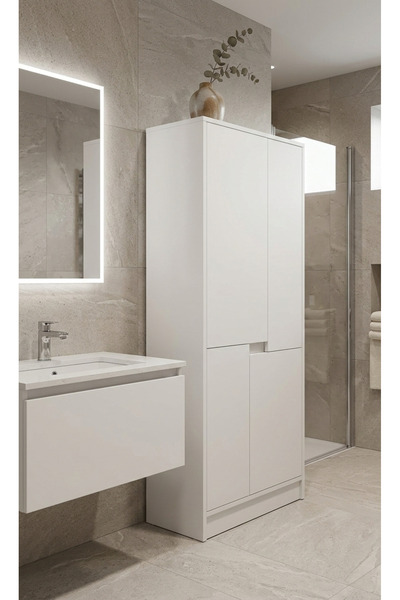 soylux Asimetrik Kapaklı Çok Amaçlı Dolap – Mutfak Kiler Dolabı, Banyo Dolabı...