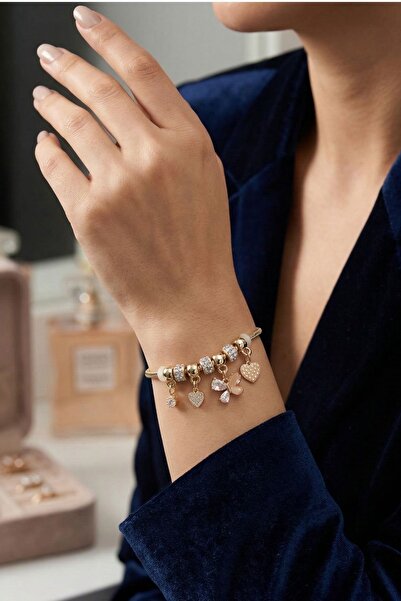 LYKOS سوار نسائي ذهبي اللون بتصميم فراشة ساحر