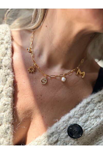 Rossetto Atelier قلادة على شكل حرف ميجي من تشارمل