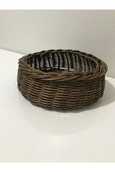 kapsulavm سلة راتان مستديرة