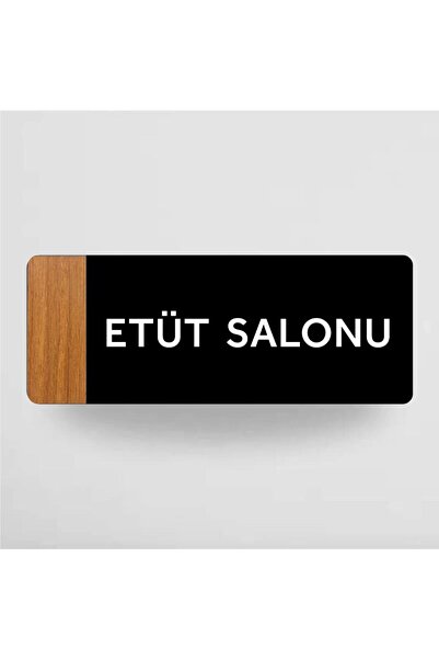 zafrakreklam Ofis Oda Kapı İsimliği Yönlendirme Tabelası 26X10CM SİYAH - CEVİ...