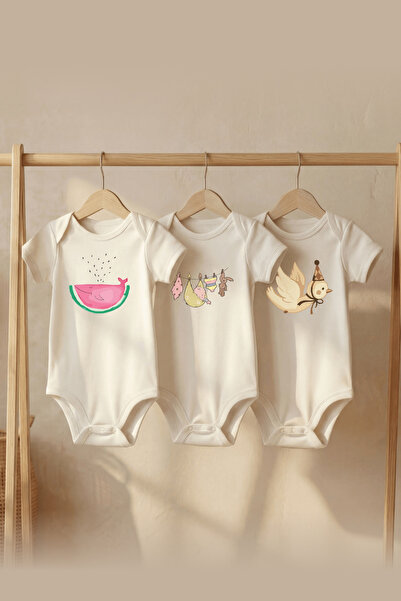 LilJoy مجموعة عضوية 100% مكونة من قطن قطع من ملابس الأطفال ذات الأكمام القصير...