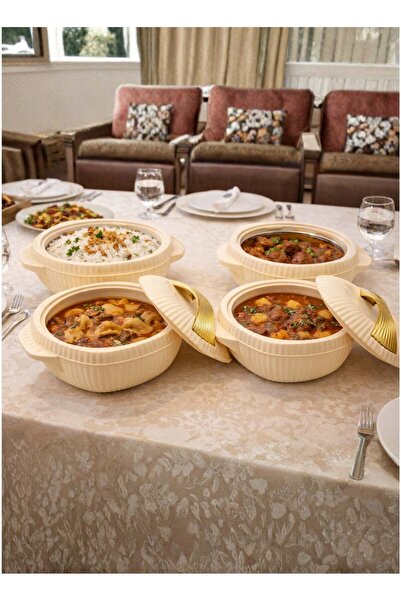 Milton Casserole Set of 4 with Stainless Steel Interior | Insulated Hotpot Fo...